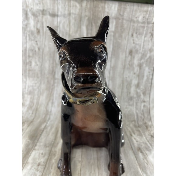 Vintage Huge 14” Doberman Pincher Dog Mike’s Mold Ceramic Figure Full Size - Picture 10 of 16